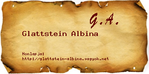 Glattstein Albina névjegykártya
